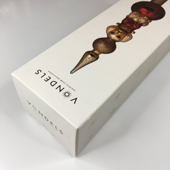 Vondels Christmas Tree Topper with Dog Mouth Blown Glass Hand Painted Poodle - Picture 12 of 16